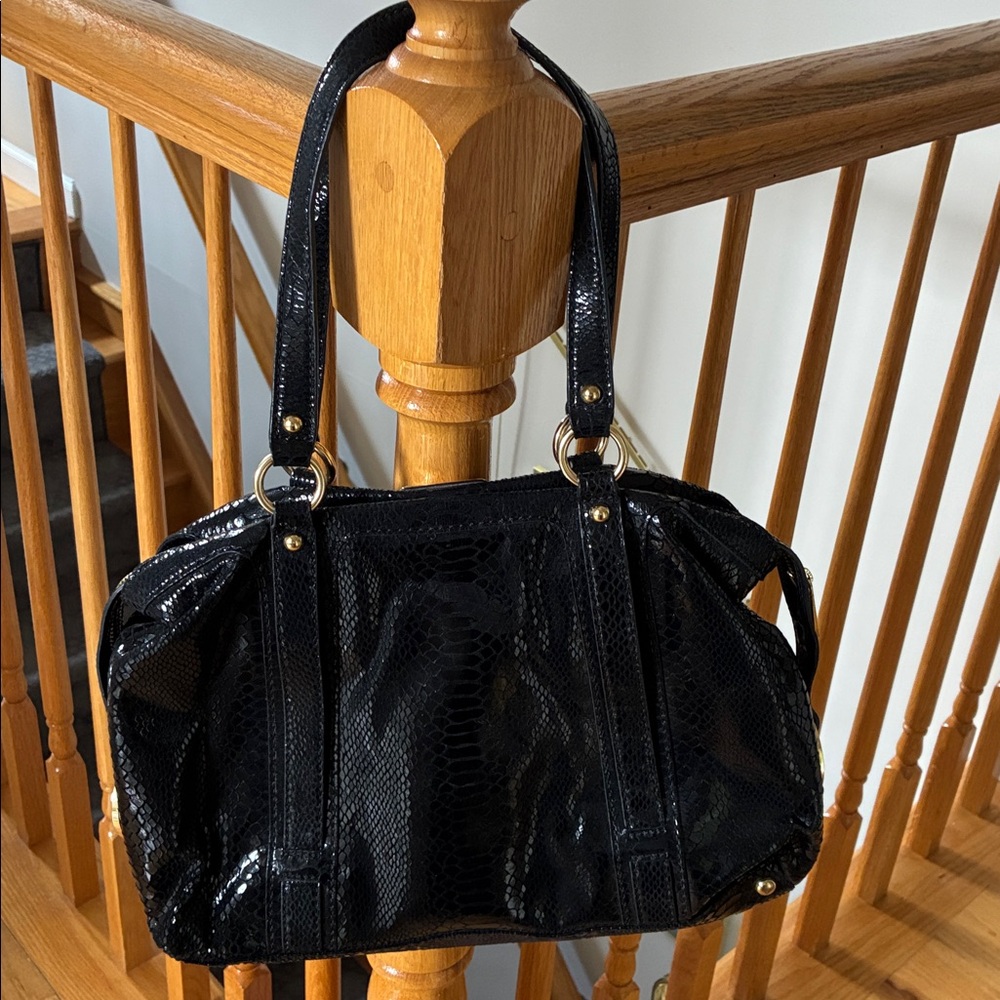 NWOT: Michael Kors Python Embossed Black Patent L… - image 6